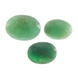 Green Emerald – 18.43 Carats (Ratti-20.36) Panna ~ 3 Pcs Seller Pack